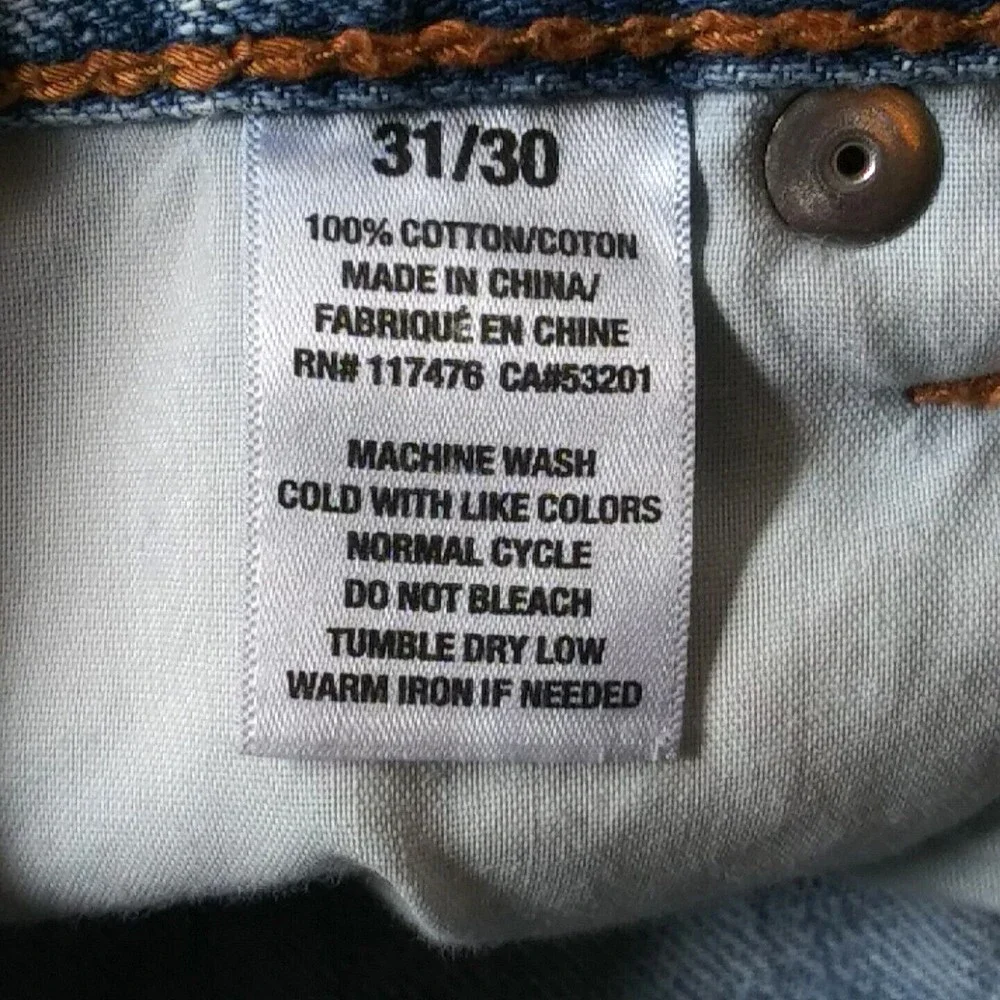 Aeropostale Distressed Driggs Slim Bootcut Mens Jeans Size 31/30 Light Blue - Picture 5 of 12